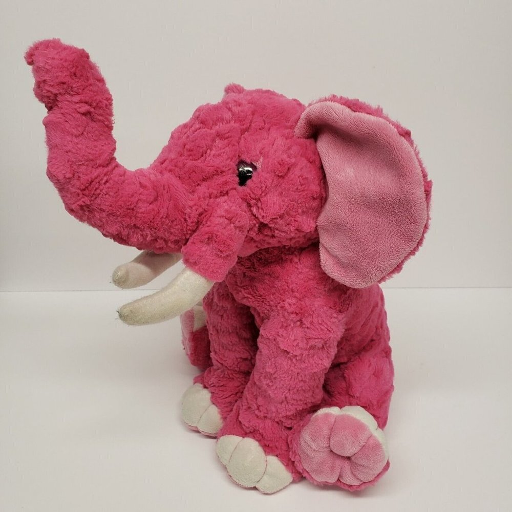 Petting Zoo 11" Pink Elephant Valentine 2012 Seated Plush
